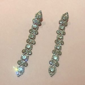 Gold Sparkly Chandelier Earrings